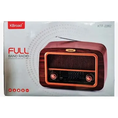 KTF-2262 Işıklı Bluetooth USB SD FM Nostaljik Radyo