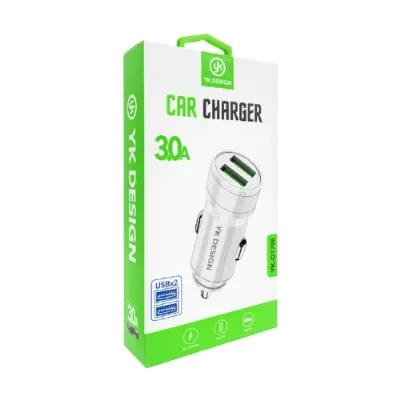 Toptan YK Design YK-OT708 3A Oto Başlık | 2xUSB Çıkış