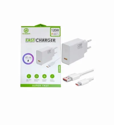 Yk Design Yk-sr69 120w Usb Şarj Başlığı Ve Usb-typec Kablo