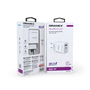 Dramex DPQ20B 20W PD Type-C – USB-A Şarj Adaptörü