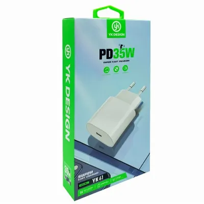 PD 35 Watt Type-C Hızlı Şarj Başlığı 35W Şarj Aleti YK-61
