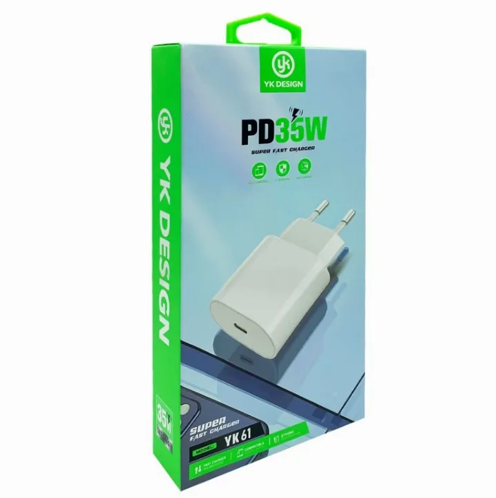 PD 35 Watt Type-C Hızlı Şarj Başlığı 35W Şarj Aleti YK-61