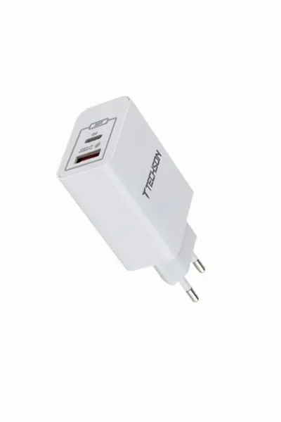 Techson T11-UC25 25W PD USB Ultra Turbo Fast Hızlı Qualcomm Quick Charge 3.0 Şarj Başlık Kafa