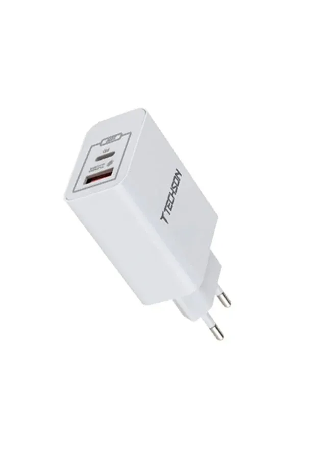 Techson T11-UC25 25W PD USB Ultra Turbo Fast Hızlı Qualcomm Quick Charge 3.0 Şarj Başlık Kafa