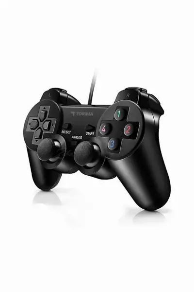 Torima Oyun Konsolları Analog Usb Joystick Pc Oyun Kolu P2 Siyah